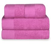 Juego de Toallas 2Baño+2Mano de 500 gsm 100% Algodón. Palck de 4 unidades. Ideal para baño, Casa, Hotel, Piscina, Toalla para Playa. Resistentes, Suaves y Absorbentes.