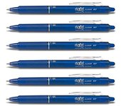 Bolígrafo Pilot Azul Frixion Clicker Retráctil Fino Borrable 0.7mm 0.35mm Línea BLRT-FR7 (Paquete De 6)
