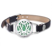 New Tree of Life Aromatherapy Leather Bracelet Essential Oil Diffuser Perfume Locket Bracelet Beautiful Women Wristbands Jewelry