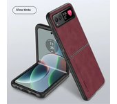Luxury Lambskin Leather Cover For Motorola Razr 40 Moto Razr40 2023 Shockproof Sheepskin Hard Plastic Phone Case