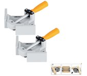 Abrazadera de ángulo de 2 piezas, abrazadera de ángulo perfecto de 90 grados, 2 mangos ajustables, tornillo de sujeción para carpintería de carpintero,