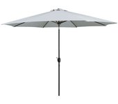 Marbueno Sombrilla Acero 8 Varillas D270 cm Polyester Blanco Jardin, Piscina y Terraza 10484