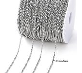 2Meters Stainless Steel Chains Gold Color Lips Beads Beaded Chain for Jewelry Making DIY Necklace Bracelet Accessories