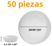 50 Pcs 16/20CM Air Fryer Disposable Paper Non-stick Air Fryer Baking Paper Round Air Fryer Paper Mat Paper Kitchen Accessories