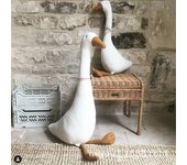 Lindo ganso grande pequeño bebé durmiendo muñeca confort juguete nórdico hogar suave accesorios de decoración almohada