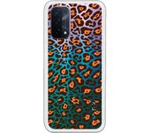 Funda compatible con Oppo A54 5G / A74 5G - Fondo leopardo marron naranja