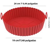 24/20cm Silicone Air Fryer Baking Basket Round Liner Reusable Airfryers Tray Pizza Plate Fried Chicken Oven Grill Pan Mat Access