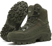 Army Shoes Men Winter Warm Fleece Military Delta Special Force Tactical Desert Combat Ankle Work Shoes Leather Snow Male Boots