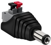 CABLEPELADO Conector de alimentación de CC, Conector Jack Macho Alimentación CCTV, Apto para Tira LED, Altavoces Bluetooth, Monitor de cámara CCTV | 12 V CC 1A | DC 5.5 x 2.1 mm | Macho | 1 ud