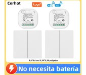 Tuya Smart Switch Set WiFi Wireless Remote Controller Timer No Battery Wall Panels Light Switch Work with Alexa Sensor Switch