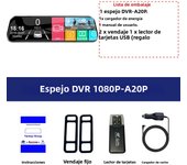 10 Inch 1080P Touch Screen Dashcam Car DVR Mirror Video Recorder Car Dual Lens Streaming Driving Recorder Dash Camera Bluck Box