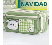 Large Capacity Storage Bag with 9-layer Pencil Case Transparent Compartment and Magnetic Button Flap for Easy Retrieval