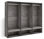 Skraut Home - Vestidor abierto - 3 módulos sin puerta para ropa - zapatos y complementos -  medidas totales 180x35x145 cm - Dormitorio - Habitación - Armario - perchero - Estilo Moderno - Varios colores disponibles