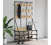 Perchero with soporte para Zapatos Sonoma Oak 100x40x184 cm