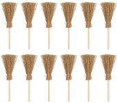 12 piezas de mini escobas decorativas para colgar escobas, decoraciones artesanales, escobas para manualidades, decoración, accesorios para festivales, fiestas, colgantes