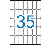 Apli etiquetas a5 blancas 19.0 x 40.0mm 15 hojas