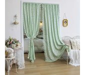 1 Piece Of Classic Lace Phoenix Tail Curtains, Three Colors Of Warp Knitted Window Screens, Suitable For Outdoor Decoration