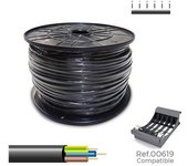 SEDILES Manguera tubular VV-K0.6/1KV 600/1000V 3G2,5mm² color negro 100m (bobina de Ø40x20cm)
