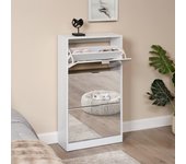 Zapatero Kragerø 3 compartimentos máx. 18 pares aglomerado 115 x 60 x 24 cm - Blanco [en.casa]