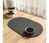 1pc Solid Color Oval Pet Mat Absorbent Food Pad Non-Slip Quick-dry Water Fountain Rug For Pet Dog Cat Home Room Supplies