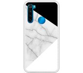 Funda compatible con Xiaomi Redmi Note 8 - Be Unique Funda Gel mármol con blanco y negro