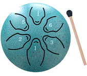 Steel Tongue Drum 3 Inch 6 Notes Percussion Instrument Balmy Drum with Drum Mallets Mini Handpan Drum for Meditation Yoga Majors