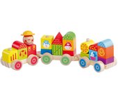 MOLTO Tren de juguete de madera Happy Train