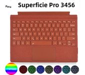 Trackpad Keyboard for Microsoft Surface Pro 3 4 5 6 7 8 9 X Backlit Russian Spanish Arabic Portuguese French Hebrew Keyboard