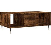 vidaXL Mesa de centro madera contrachapada 90x50x36,5 cm Blanco, Negro, Blanco brillante Mesita de Salón o Comedor o Auxiliar Mesa de Café Meuble Salón