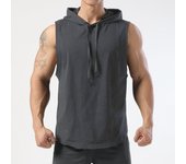 Solid Color Brand New Men's Tank Tops Vest Sleeveless Tees For Male Hooded Man Vests Tops Hip Hop Men Tank Top T shirt