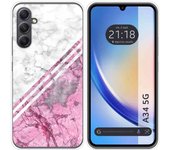 Funda Silicona para Samsung Galaxy A34 5G diseño Mármol 03 Dibujos