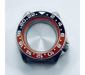 High Quality 42mm Silver Watch Case Black Blue Green Orange Ring Ceramic Bezel Fit NH34 NH35 NH36 NH38 NH70 NH72 Movement