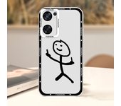 Funny Matchstick Men For OPPO A98 A94 A92 A78 A76 A74 A72 A58 A54 A55 A36 A15 Reno 7 6 5G Angel Eyes Transparent Phone Case