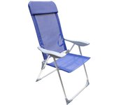 SANCO STORE - PAPILLON Silla Playa Estructura Aluminio, Reclinable 5 Posiciones, Silla Multiposición, Silla Con Reposabrazos