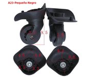 Wheels Replacement Luggage Double  Repair Trolley Suitcase Accessories Travel Spinner Aster Black Part A23