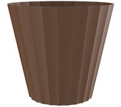 Plastiken 89004 - Maceta Redonda Colección DORIC. Medida 32 cm 15L. Bronce