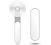 Mini ventilador de mano, ventilador Silencioso recargable de 2 velocidades [9-15 horas de trabajo], ventilador portátil de Bolsillo Pequeño, ventilador de mano personal para Viajes, (Blanco)