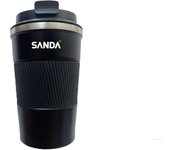 Termo de viaje Sanda acero inoxidable de 380ml para café y té,taza portatil de cafe sin fugas,aislamiento térmicos al vacio