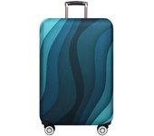 Funda elástico para equipo más Gruesa, compatible con Maletas de 45 A 81 cm y accesorios de viaje (ondulado Verde, M)