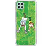 Funda original compatible con Samsung Galaxy A22 5G - Rick y Morty Fondo Acido
