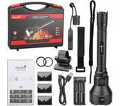 Ultrafire V7 High Power Led Flashlights 1KM Long Range 2300LM Ultra Powerful Outdoor Torch Light for Hunting with Remote Switch