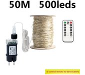 50M/100M LED String Lights Silver Wire Fairy Lights Garland For Outdoor Wedding New Year Tree Terrace Party Decoration