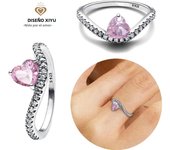 New 925 Silver Ring Zircon Shining Red Bow Ring Original S925 Finger wedding Ring DIY Women Fine Jewelry Gift