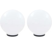 vidaXL Lámpara Jardín Luz LED (2 piezas) Esférica Bola Iluminación Patio Terraza Dimensiones 20 cm,  25 cm,  30 cm y mas