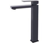 Grifo de baño Negro mate, Grifo extra High with Altura de salida de 250mm, Adecuado para lavabos, lavadores de lavabo