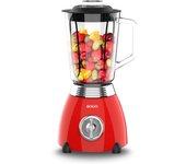 Batidora Vaso Cristal Sogo Retro - 1,5L - 500W - Rojo