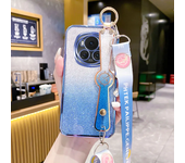 Crossbody Strap Glitter Wristband Case for Honor Magic 6 5 4 Pro X9A X9B X8A X8B X7A X50 X40 X30 X200 X100 Pro Silicone Cover