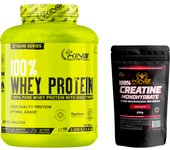 Proteína Whey Concentrada 2KG King Nutrition Xtreme– Con Enzimas Digestivas Digezyme® y Sucralosa  Sin Azúcares Añadidos + Creatina 200g