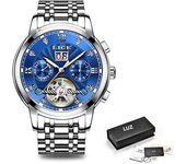 LIGE Men Mechanical Watches Fashion Top Brand Luxury Business Automatic Watch Man Casual Waterproof Wristwatch Relogio Masculino