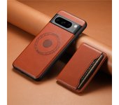 EUCAGR 2 In 1 Luxury Business Magnetic m=Magsafe Leather Phone Case For Google Pixel 9 8 7 6 Pro Holder Cover For Pixel 8A 7A 6A